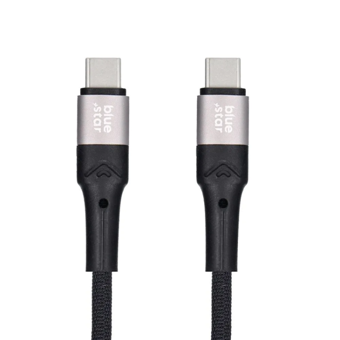 Blue Star - Blue Star USB-C till USB-C kabel 1.2m - Svart