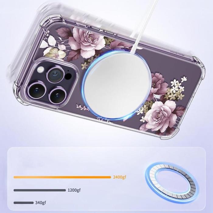 UTGATT - Tech-Protect iPhone 12/12 Pro Mobilskal Magsafe Magmood - Spring Floral