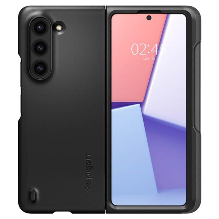 UTGATT - Spigen Galaxy Z Fold 5 Mobilskal Thin Fit Pen - Svart