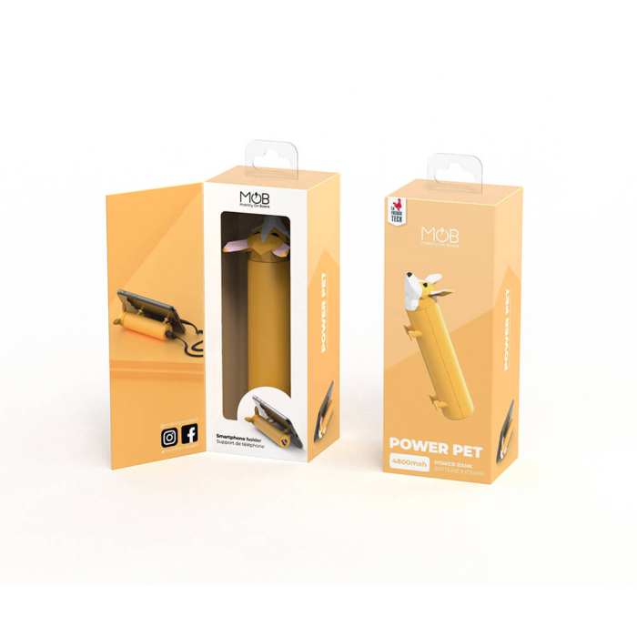 UTGATT - MOBILITY ON BOARD Powerbank Power Pets 4800mAh - Corgi