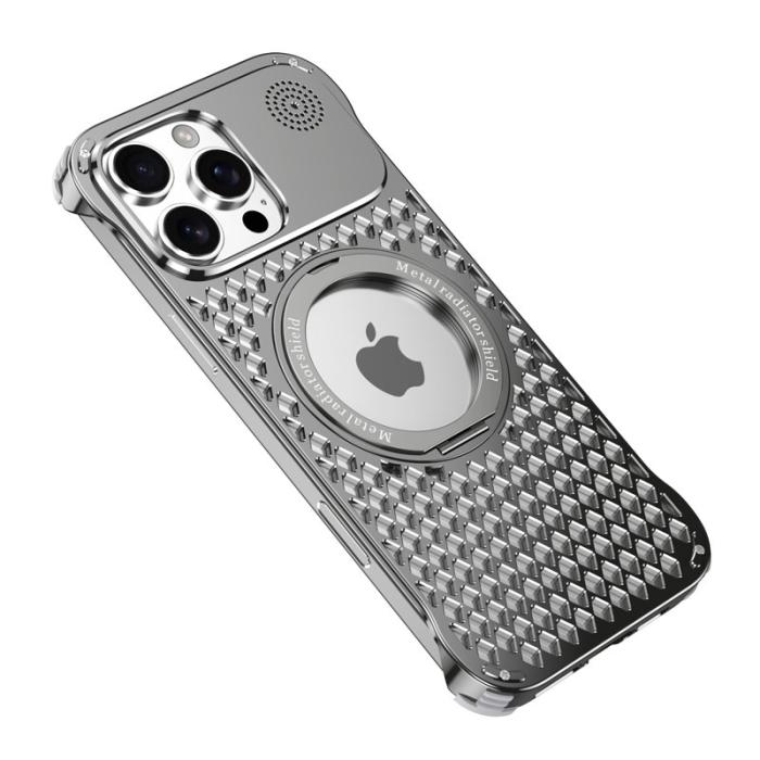 R-JUST - R-JUST RJ64 Mobilskal till iPhone 16 Pro Max Aluminium Titan Kylning