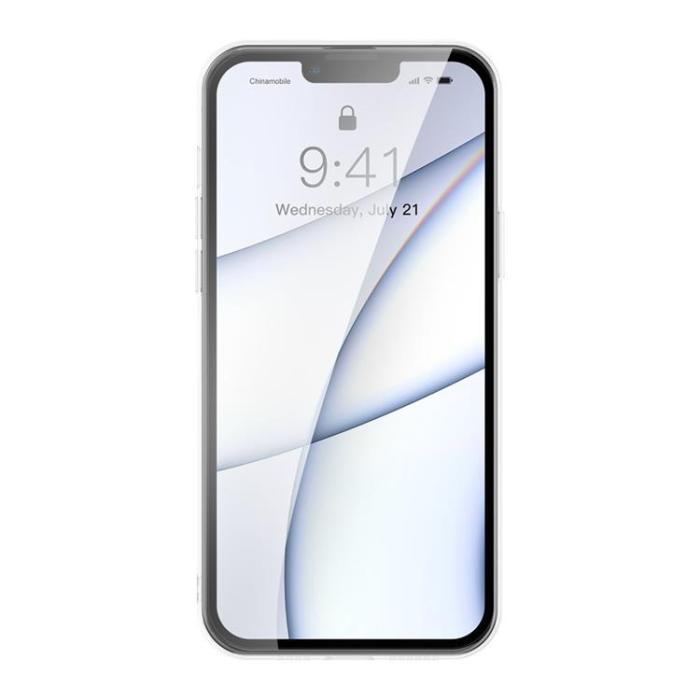 BASEUS - Baseus Frosted Glasskydd Skal iPhone 13 Pro Max - Transparent
