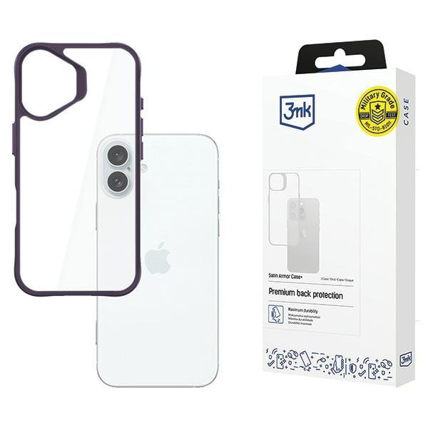 3MK iPhone 16 Plus Mobilskal Satin Armor Plus - Lila | 2353 | AlltMobil