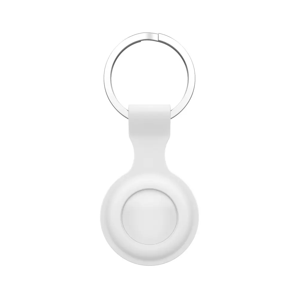 SiGN Apple Airtag Nyckelring med Silikonskal - Vit | 2353 | AlltMobil