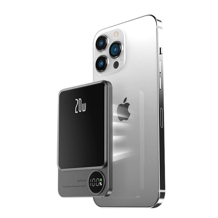 SUIDDY - SUIDDY PD20W Magsafe Trådlös Powerbank 5000mAh - Grå