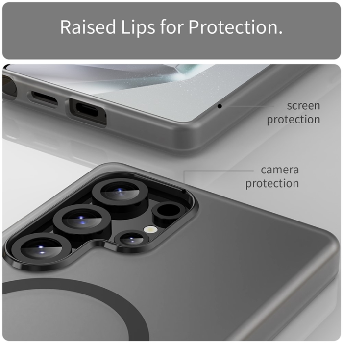 A-One Brand - Galaxy S25 Ultra Mobilskal MagSafe Slim Matte - Svart