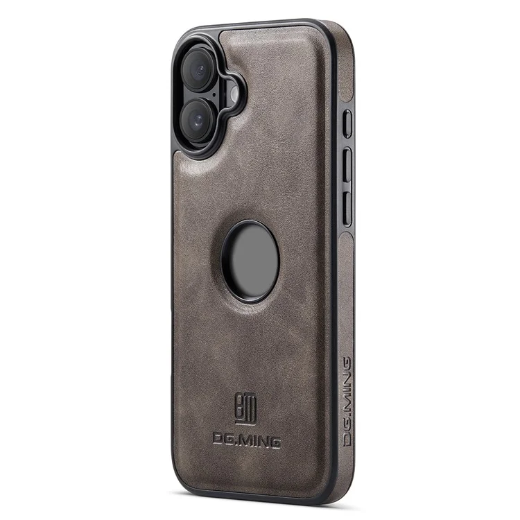DG.MING Mobilskal till iPhone 16 Plus Anti-Drop Läder - Brun | 2353 | AlltMobil