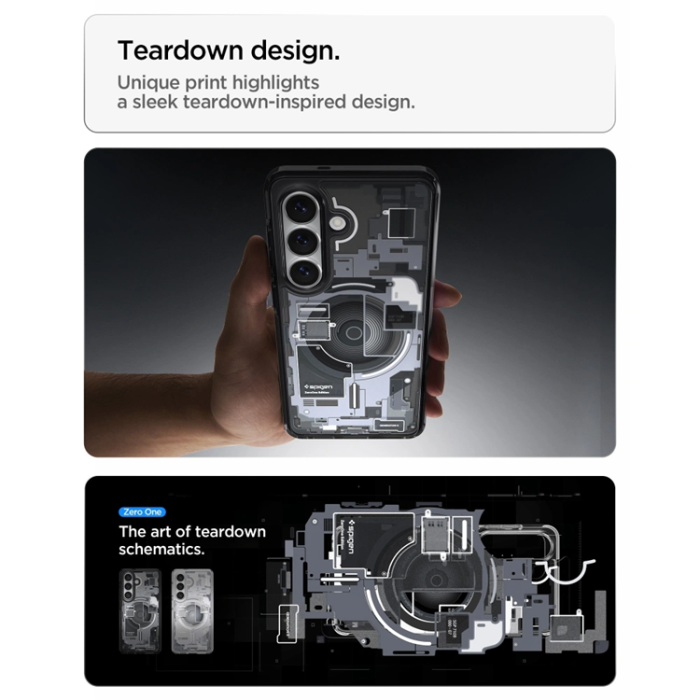 Spigen - Spigen Mobilskal För Galaxy S26 Plus MagSafe Ultra Hybrid - Zero One Svart