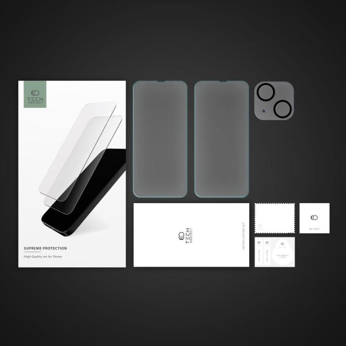 Tech-Protect - Tech-Protect [2-Pack] iPhone 14 Härdat glas + [1-Pack] Kameralinsskydd