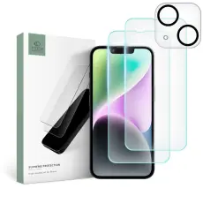 Tech-Protect - Tech-Protect [2-Pack] iPhone 14 H&auml;rdat glas + [1-Pack] Kameralinsskydd