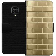 iSecrets - Plånboksfodral till Xiaomi Redmi Note 9S med Gyllene Murstenar