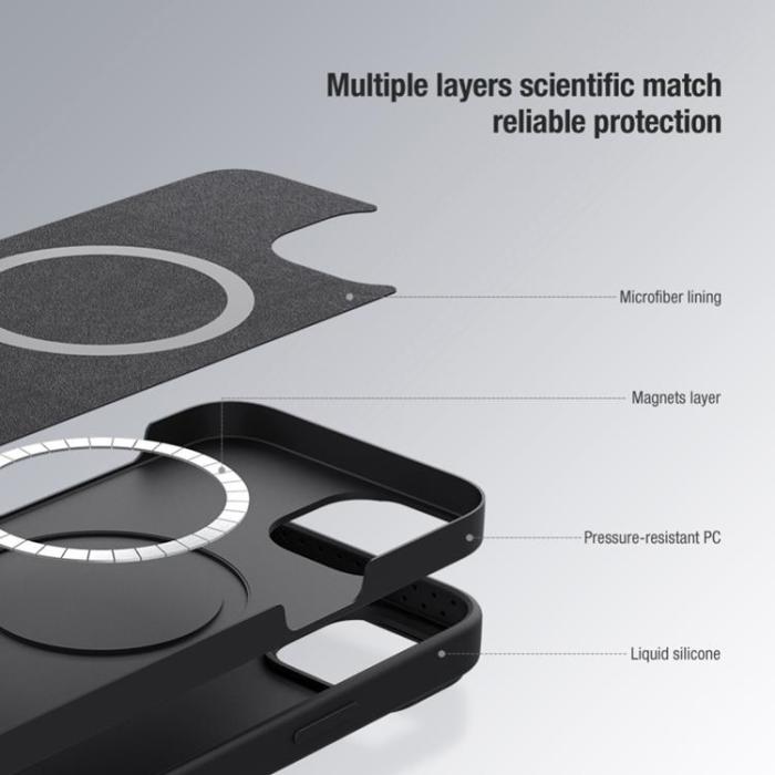 Nillkin - Nillkin iPhone 14 Skal Magsafe Magnetic - Svart