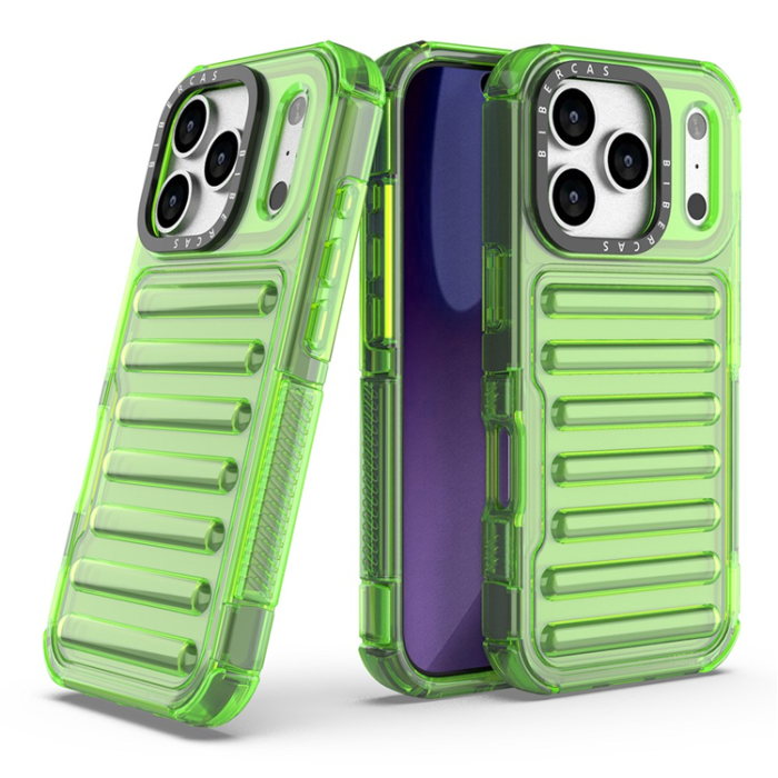 A-One Brand - iPhone 17 Pro Max Mobilskal Stripe Design Detachable - Grön
