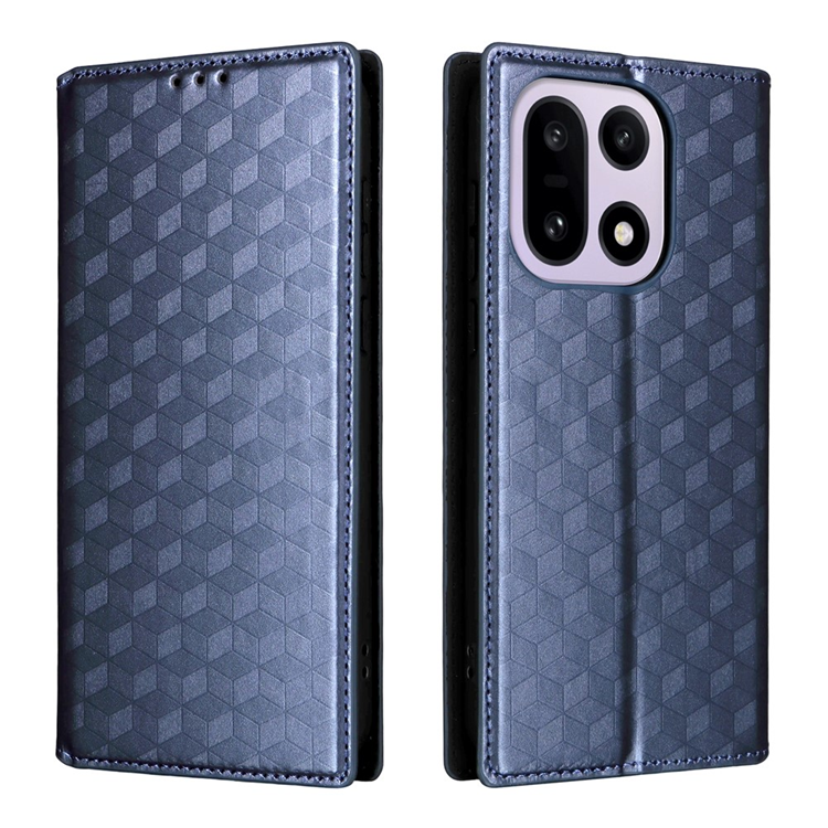 OnePlus 15 Plånboksfodral Rhombus Imprinted Konstläder - Blå (Blå) | 2353 | AlltMobil