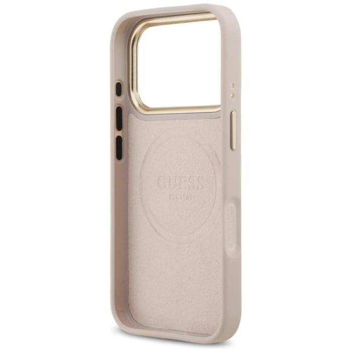 Guess - Guess iPhone 17 Pro Mobilskal MagSafe 4G Logo Plate - Rosa
