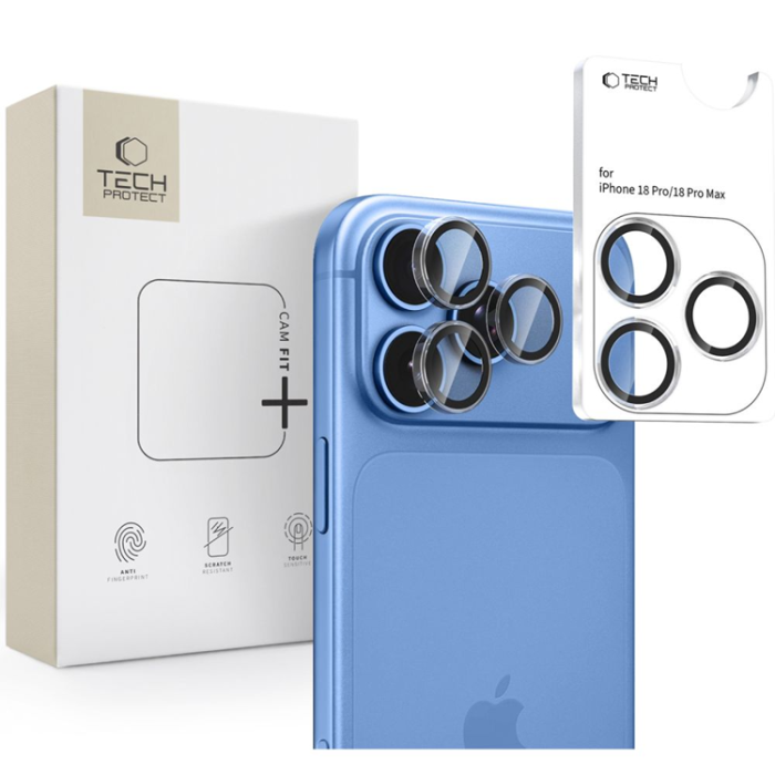 Tech-Protect - Tech-Protect Härdat Glas Kameraskydd För iPhone 18 Pro/18 Pro Max - Clear