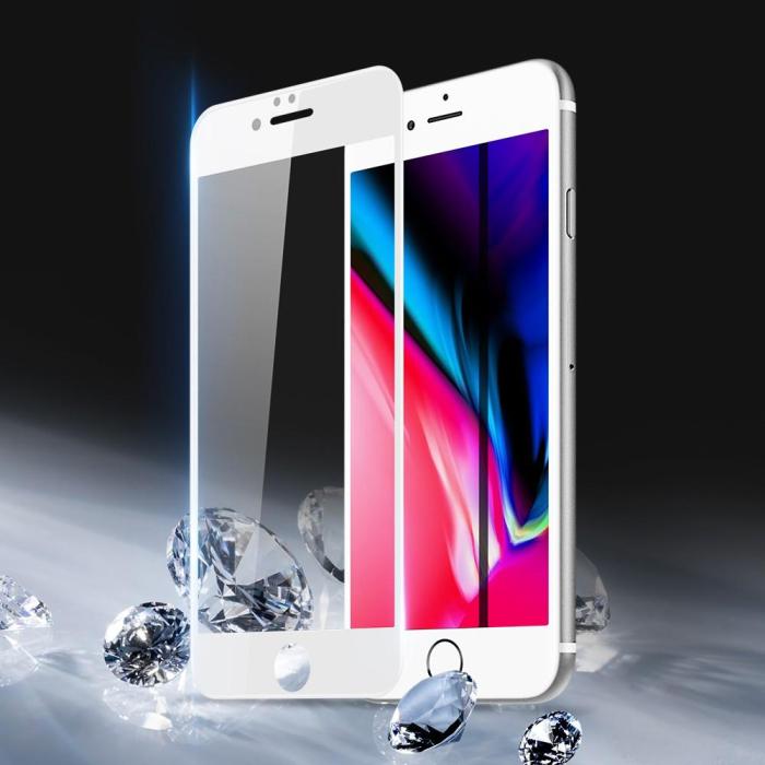 OEM - [2-PACK] Härdat Glas Skärmskydd iPhone 8 Plus / iPhone 7 Plus - Vit