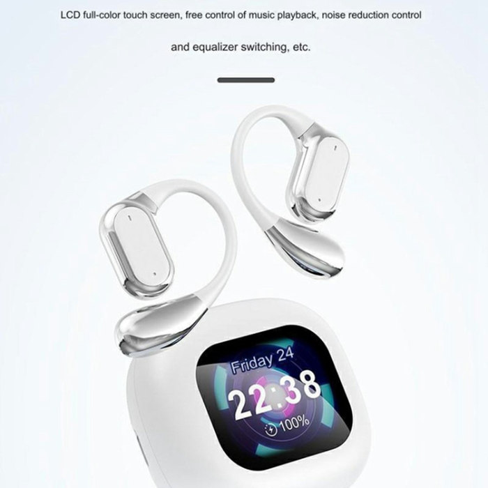 A-One Brand - Trådlösa Bluetooth Hörlurar med Skärmvisning On-Ear Smart Q18