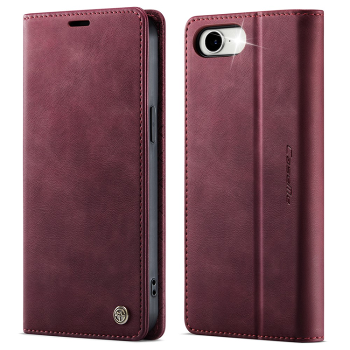 Caseme - Caseme iPhone 16e Plånboksfodral RFID Blocking - Röd