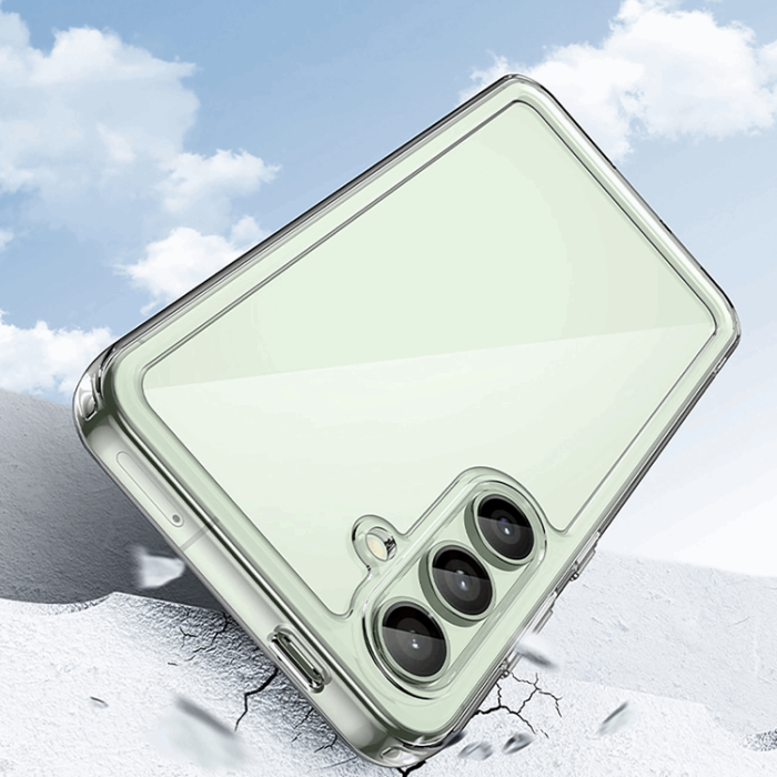 OEM - Galaxy S24 FE Mobilskal Outer Space med Ram - Transparent