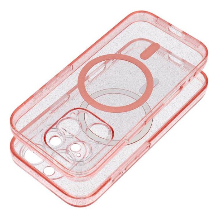 OEM - Galaxy S25 Ultra Mobilskal Magsafe Clear - Glitter Rosa