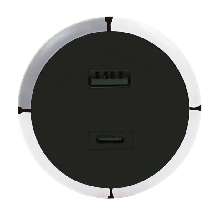 CAPIDI - CAPIDI Säkerhetstimer USB A+C 1-4 3.4A Svart