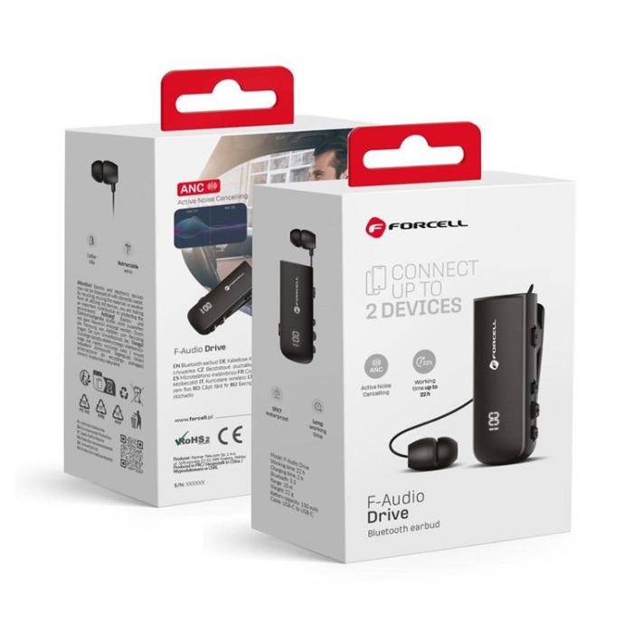 Forcell - Forcell Trådlösa In-Ear Hörlurar Drive - Svart