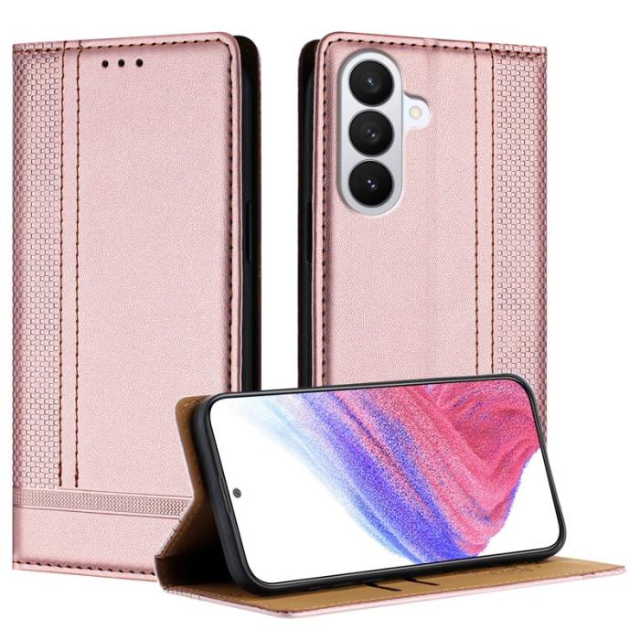 OEM - Mobilfodral för Samsung Galaxy S26 Plus Konstläder Ställ - Roséguld