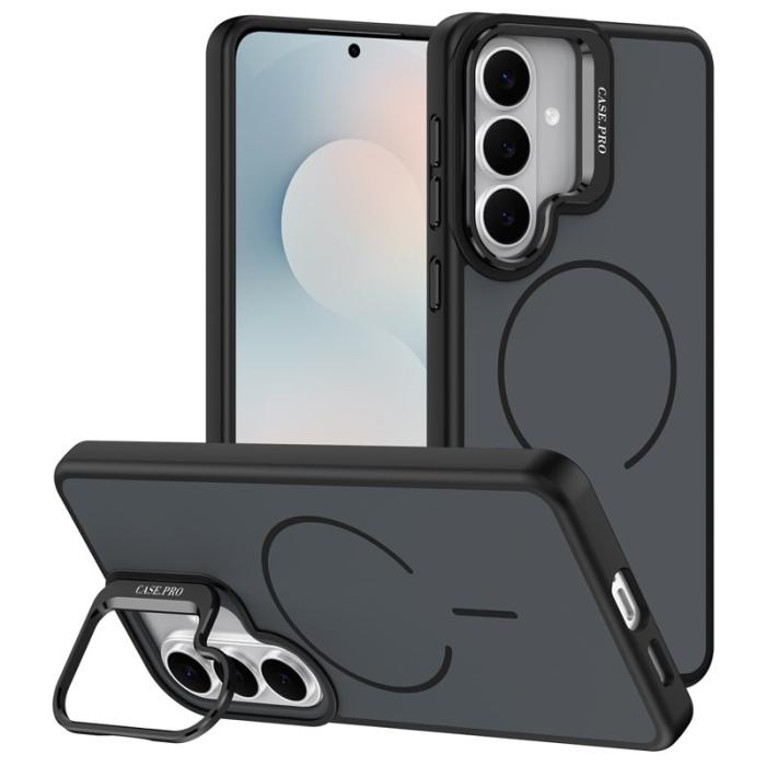 OEM - Mobilskal för Samsung Galaxy S26 Magnetiskt PC + TPU med Kickstand - Svart