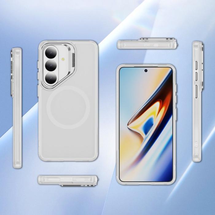 OEM - Mobilskal för Samsung Galaxy S26 Magnetiskt PC + TPU med Kickstand - Transparent