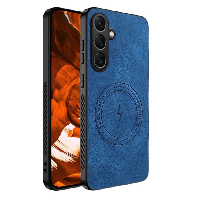 OEM - Mobilskal för Samsung Galaxy S26 Magnetiskt Konstläder TPU - Blå