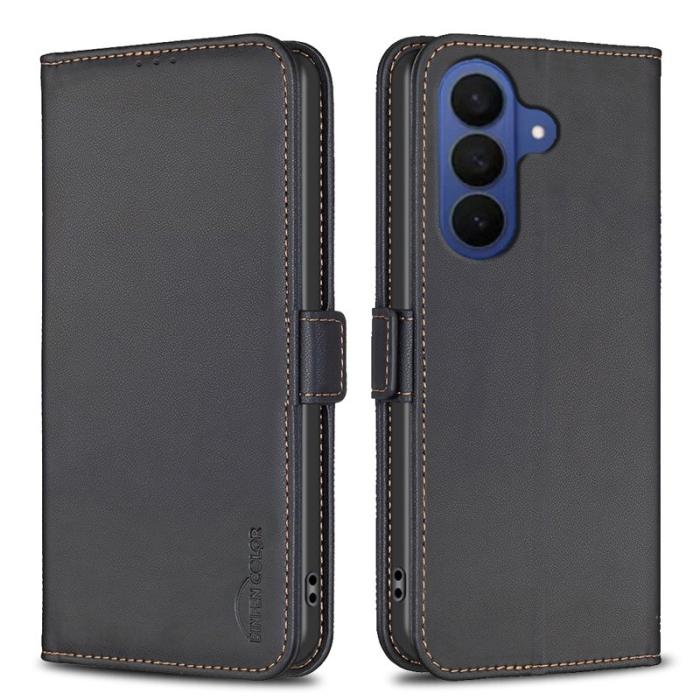 BINFEN COLOR - BINFEN Samsung Galaxy S26 Plus Plånboksfodral Konstläder Flip Folio - Svart