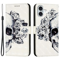 A-One Brand - iPhone 16 Plus Plånboksfodral Printing Pattern Med Rem