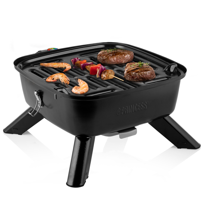 Princess - Princess Bärbar hybridgrill 2-i-1 elektrisk eller kol