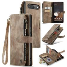 Caseme - CASEME Konstl&auml;der Pl&aring;nboksfodral f&ouml;r Google Pixel 10 Pro/10/9 Pro/9 - Brun