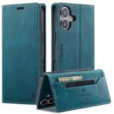 AUTSPACE - AUTSPACE iPhone 16 Plus Wallet Fodral KonstL&auml;der - Bl&aring;