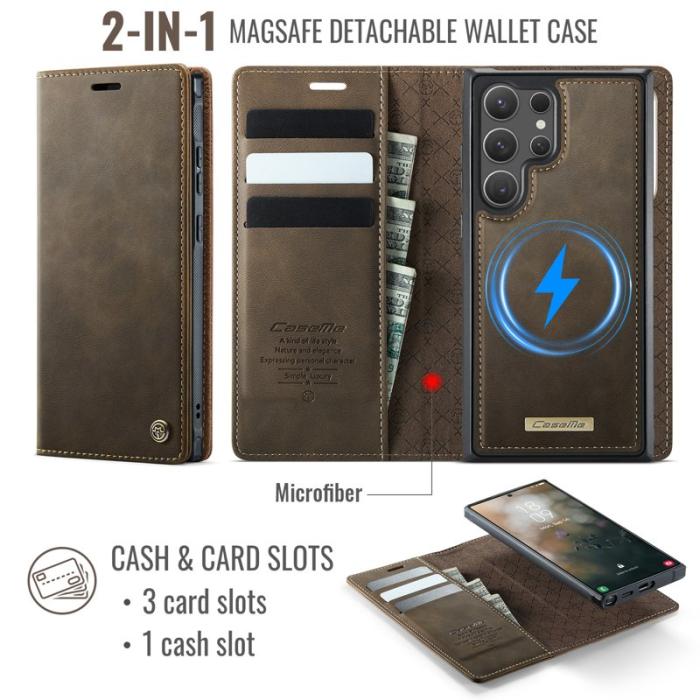 Caseme - CASEME C49 Fodral för Samsung Galaxy S25 Ultra - Kaffe