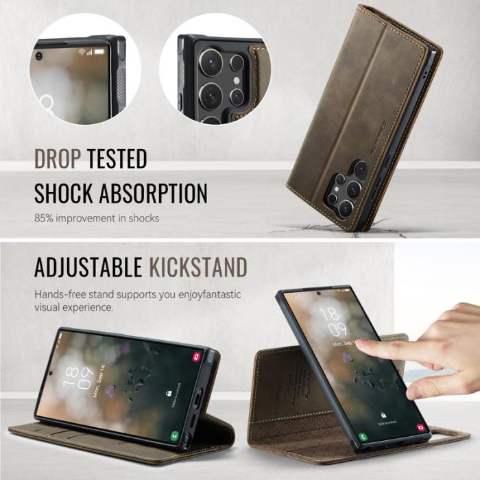 Caseme - CASEME C49 Fodral för Samsung Galaxy S25 Ultra - Kaffe