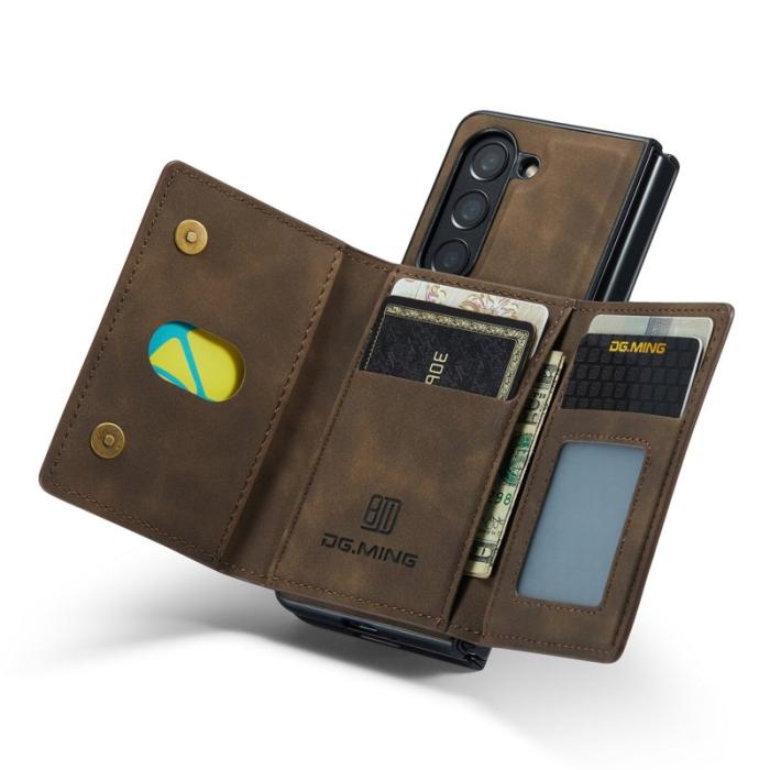 DG.MING - DG.MING M2 Series Kickstand Plånboksfodral Samsung Galaxy Z Fold5 Brun