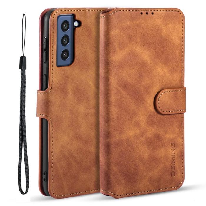 DG.MING - DG.MING Plånboksfodral Konstläder till Samsung Galaxy S21 FE - Brun