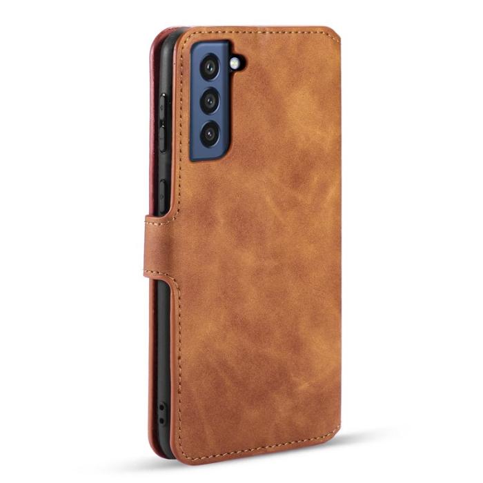 DG.MING - DG.MING Plånboksfodral Konstläder till Samsung Galaxy S21 FE - Brun