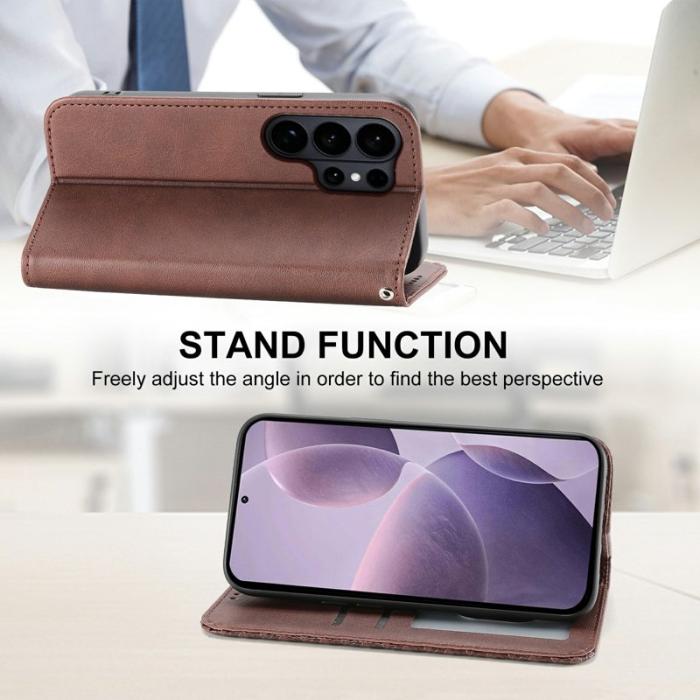 OEM - Xiaomi 17 Plånboksfodral Konstläder med Handrem - Brun