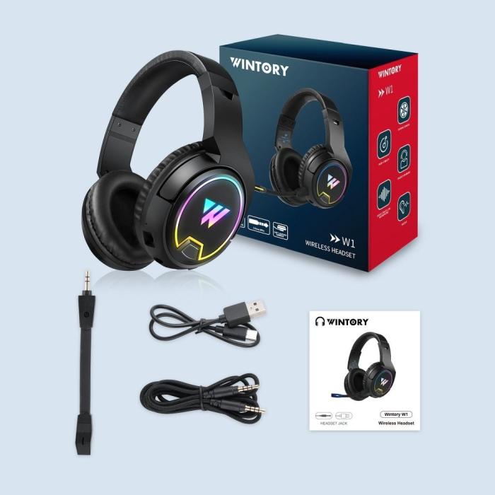 UTGATT1 - Wireless Gaming Headphones 3D Stereo Sound med Microphone