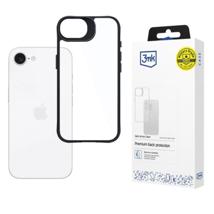 3MK - 3MK iPhone 16e Mobilskal Satin Armor - Transparent