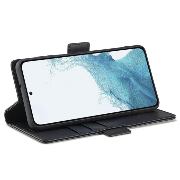 LC.imeeke - LC.IMEEKE Samsung Galaxy S23 FE Konstläder Plånboksfodral Magnetisk - Svart