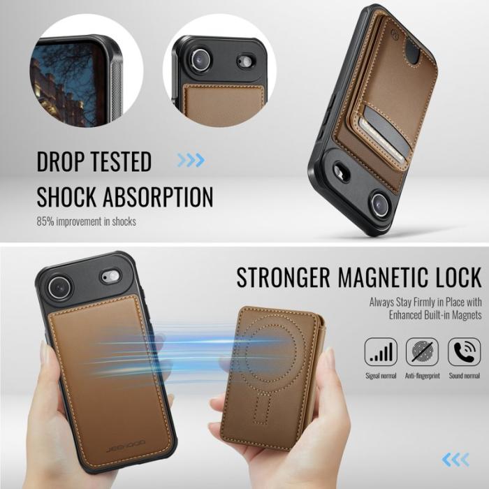 JEEHOOD - JEEHOOD iPhone Air Fodral KonstLäder - Brun