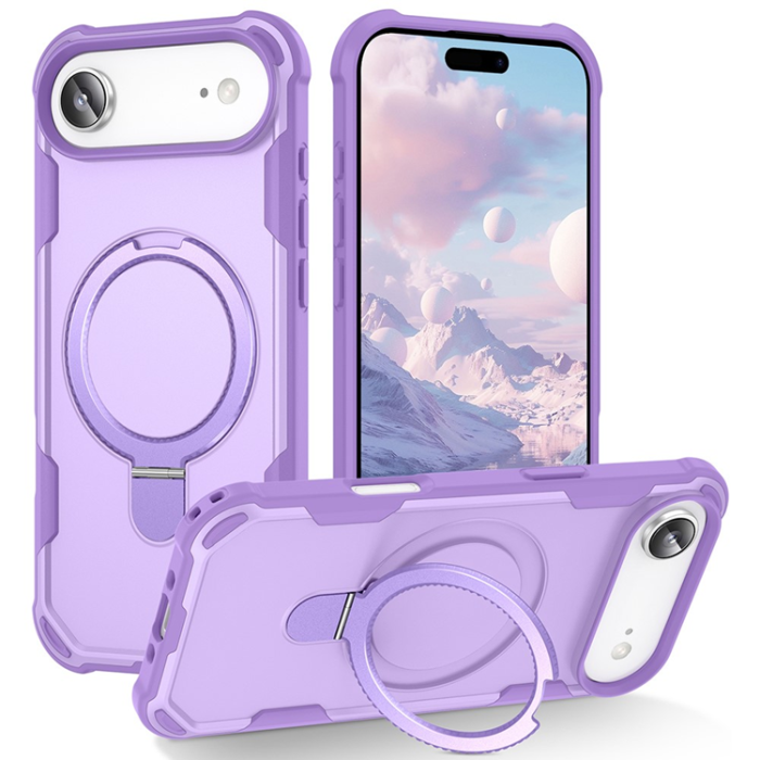 A-One Brand - iPhone 17 Air Mobilskal MagSafe Kickstand Shockproof - Lila