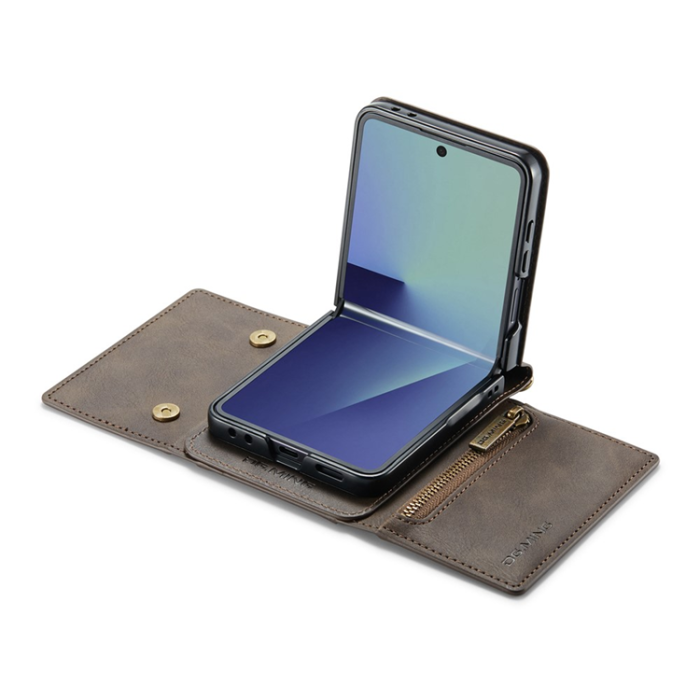 DG.MING - DG.MING Galaxy Z Flip 7 Mobilskal RFID Blocking M5 - Kaffe
