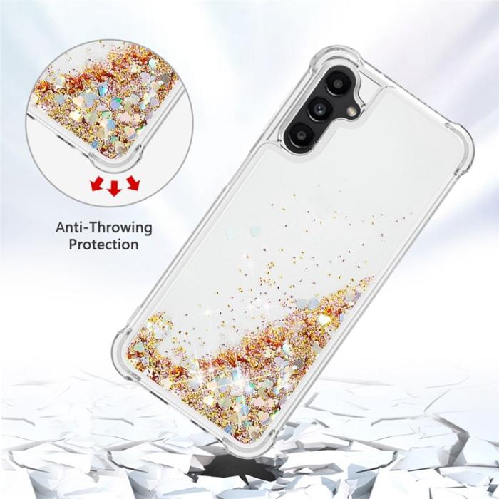 A-One Brand - Galaxy A14 5G/4G Mobilskal YB Quicksand Glitter TPU - Guld