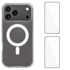 WANLONFENG - WANLONFENG iPhone 17 Pro Max Mobilskal MagSafe + [2-Pack] Härdat glas